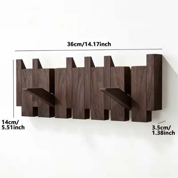 شماعة خشب طبيعي 6 هوك